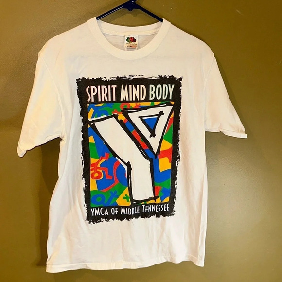 VTG YMCA OF MIDDLE TN SPIRIT MIND BODY 90’s FOTL Fruit of the Loom Lofteez Shirt - Picture 2 of 10